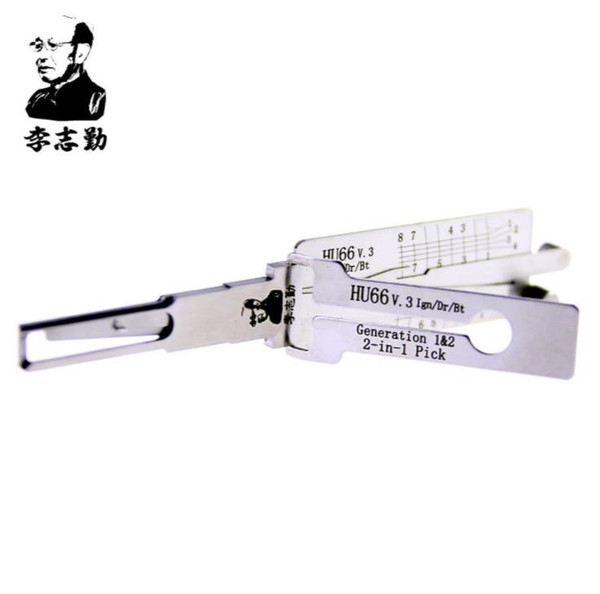 Genuine LISHI Lishi HU66 2 In 1 lock pick and decoder for VW,Seat,Skoda,Audi,Porsche car