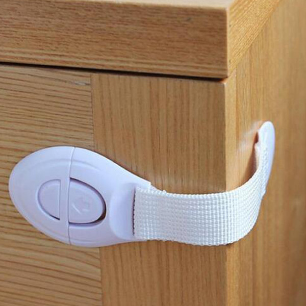 Wholesale Kids Drawer Lock Baby Safety Lock Adhesive Door Cupboard Cabinet Fridge Drawer Safety Locks Straps opp bag