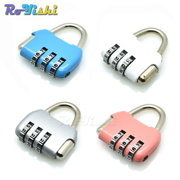 1pcs 3 Digit Dial Combination Suitcase Luggage Metal Code Password Lock Padlock 4 Colors For Pick