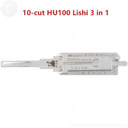 Original LISHI new Buick,new opel HU100 10 cut lock pick and decoder together 3 in 1 genuine