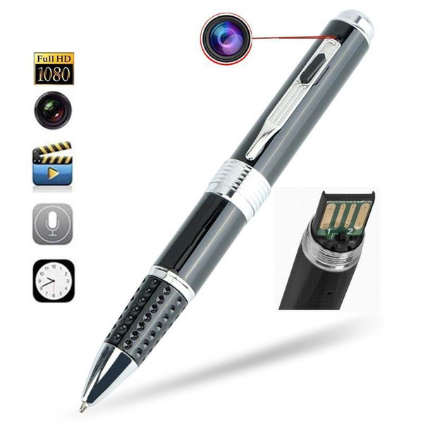 Wholesale 1080p HD mini camera pen camcorders avi HD pen Camera Pen recorder DVR support 32 G Micro SD Card mini camcorder