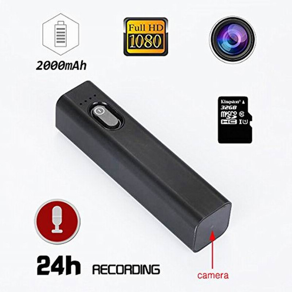 Hot sale S100 Portable HD 1080P Mini camera COMS Ultra-thin power bank DVR Digital Video recorder simple one-button operation Sport Camera