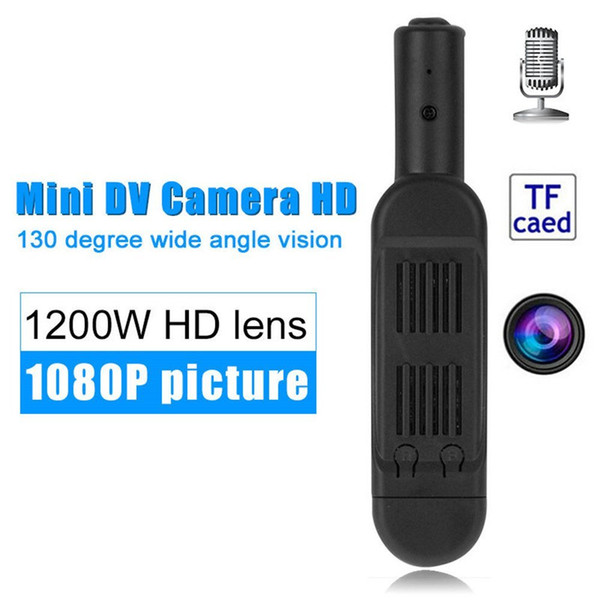 Full HD Mini DV Pocket Body Mini Camera with Clip Pen Camera Video Recorder Police Camera Mini Camcorder TV Out Black T189 Dropshipping