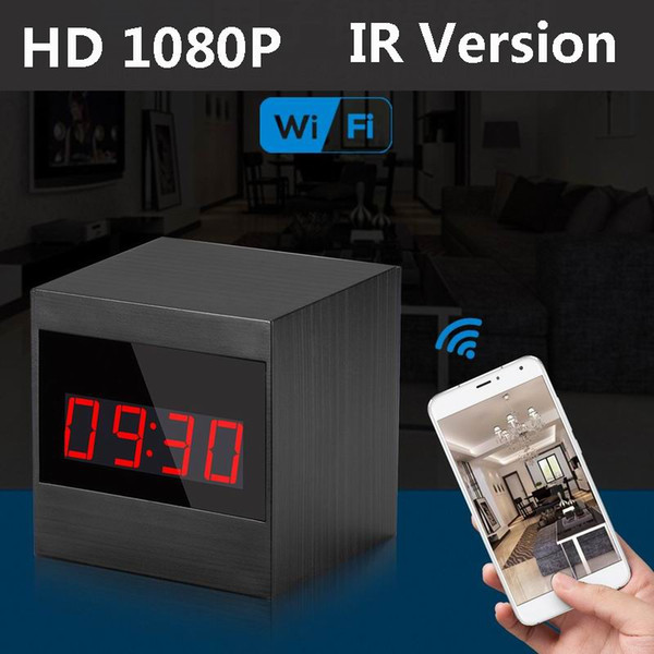 New A10 HD 1080P Grain Infrared Night Version WiFi Wireless Alarm Clock Camera 120Degree Wide Angle View Table Clock Watch Comcorder