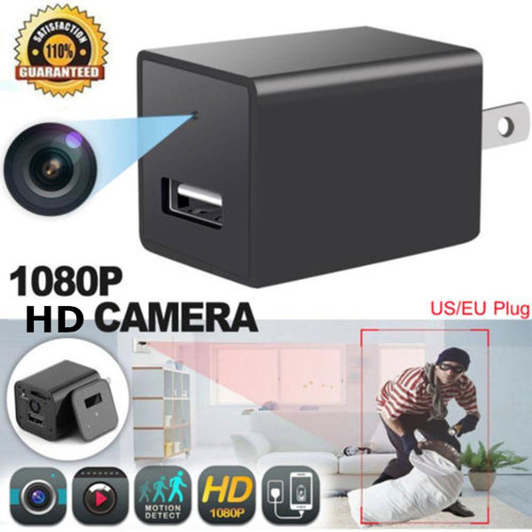 HD 1080P WIFI Camera Charger Camera USB Wall Phones Charger Camera Mini DV Motion Detection Plug Mini Cameras Home Office Security Cameras