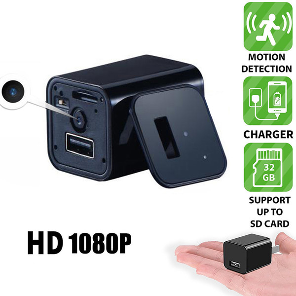 HD 1080P Mini DV Socket Camera DVR Wall AC Charger Camera Nanny USB Adapter Cam Portable DVR Survelliance Camera Mini Cameras