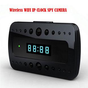 Wireless WiFi P2P Table Clock Mini DV Video Camera Video Recorder DVR With H.264 Night Vision Motion Detection