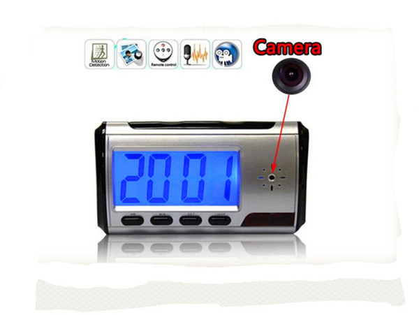 Wholesale Digital Alarm Clock Camera Video DVR Camcorder Digital Alarm Clock Mini Camera HD Remote Control Clock DVR