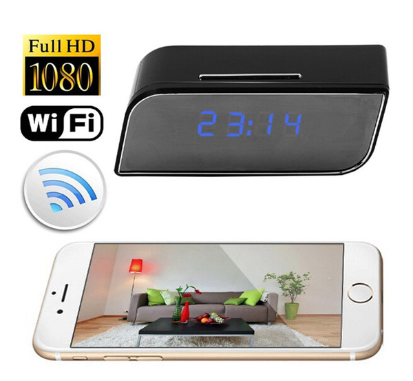 Mini Cameras Wireless IP Security Surveillance Cameras Bluetooth Alarm Clocks 1080P HD Live Stream Video Motion Detection Camcorder Recorder