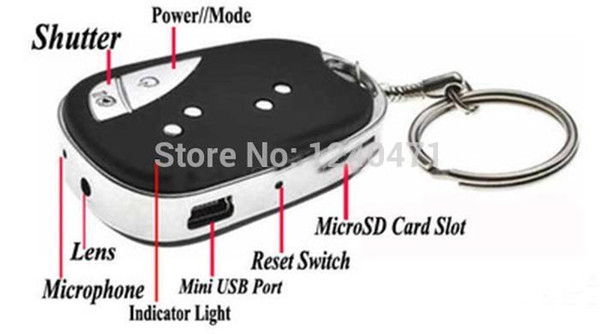 1pcs new Car Keychain 909 HD Mini Camcorders micro camera Surveillance Camera recording car camara drop shipping