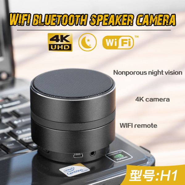 New Multiple function WIFI Bluetooth Speaker Security Video Mini camera Night Vision 4K HD MINI Camera HomeNanny MINI DVR Work with APP