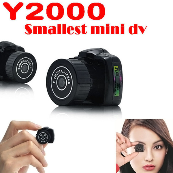 Y2000 Mini HD Video Camera Small Mini Pocket DV DVR Camcorder Recorder Portable Web Cameras With Keychain