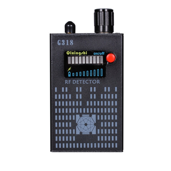 1Mhz-8000Mhz Wireless RF Signal Detector Detect Mobile Phone CDMA Signal Audio Video Camera GPS locator Detector G318 handheld detector