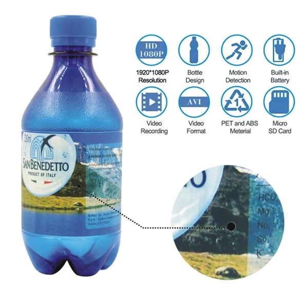 HD Water Bottle Camera True Bottle Mini Camera 1080P Water cup pinhole camera with Motion Detection Support TF card