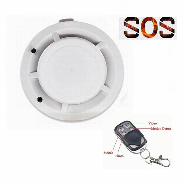 New HD 1080P Smoke Detector Mini Camera Real Smoke Detect Function Remote Control Video Recorder Home Security Mini DV P2P Cam