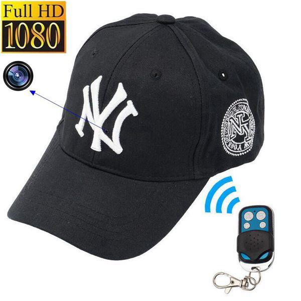 Mini Cap camera 32GB 16GB 8GB 1080P Full HD NY Baseball cap DVR Video recorder mini DV Security Surveillance Remote control hats Cameras