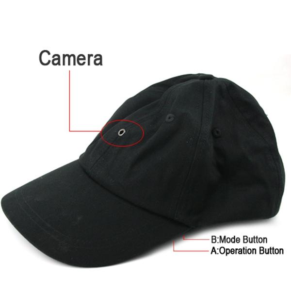 Cap Camera with MP3 player & Bluetooth & Romote Control HD Hat mini DVR pinhole camera video recorder black in retail package
