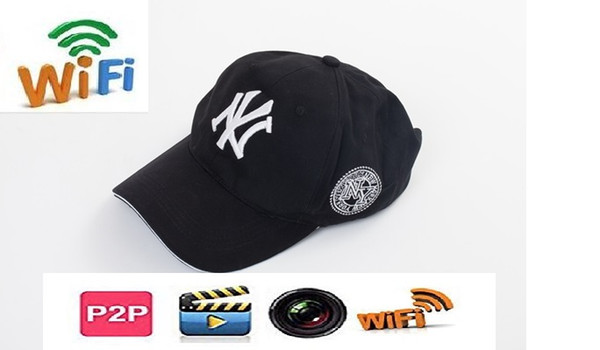 WIFI Cap DVR P2P IP Mini camera HD 1080P Hat camera video recorder View Live by App of IOS Android smartphone PC