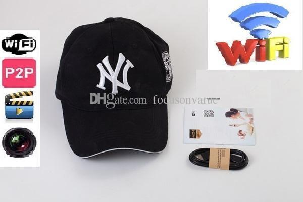 WIFI Hat Camera 1080p sports cap camera Wearable Portable mini DV Camcoder wireless mini IP camera P2P Network Cam mini DVR