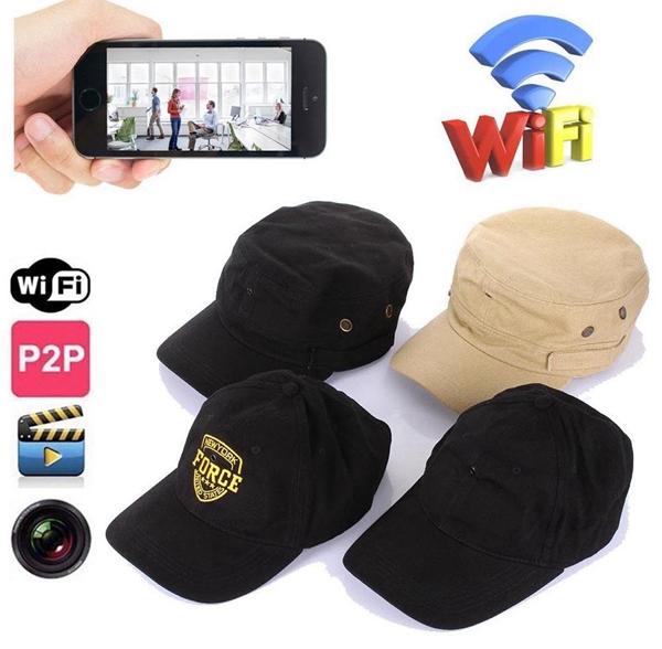 HD 720P WIFI Cap Camera 8GB mini IP Camera P2P Wireless Hat Camera Cap DVR wireless surveillance Network Cam mini voice video recorder