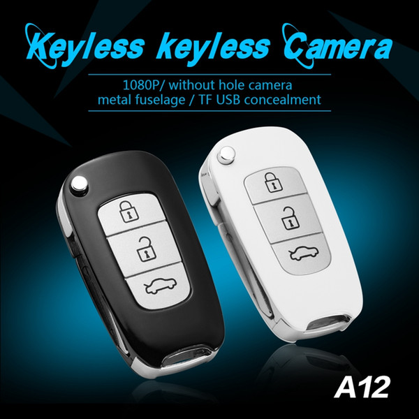 Full HD 1080P Car key camera A12 NO HOLE Car key chain mini camera Pocket Micro DVR Video Recorder Mini Car Key Camcorder