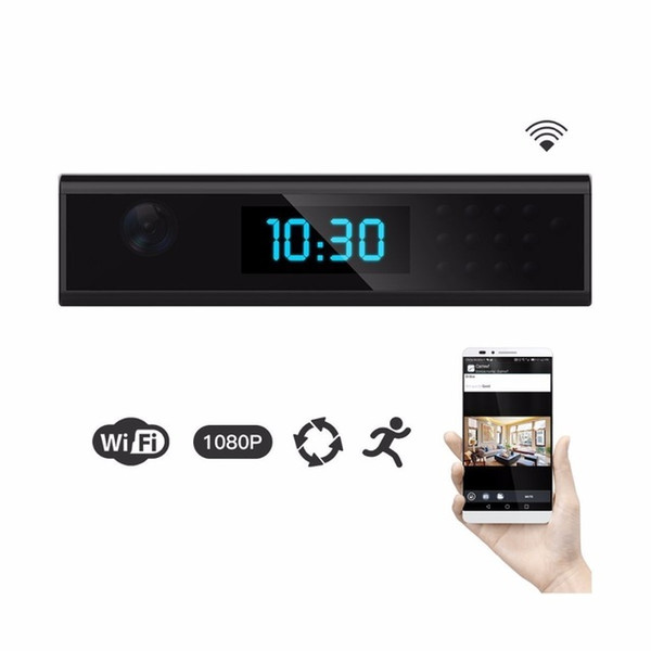 NEW 1920x1080 HD WIFI Mini Camera Clock Night Vision Wireless Nanny Cam IP Clock Support Android/iOS Phone View Video