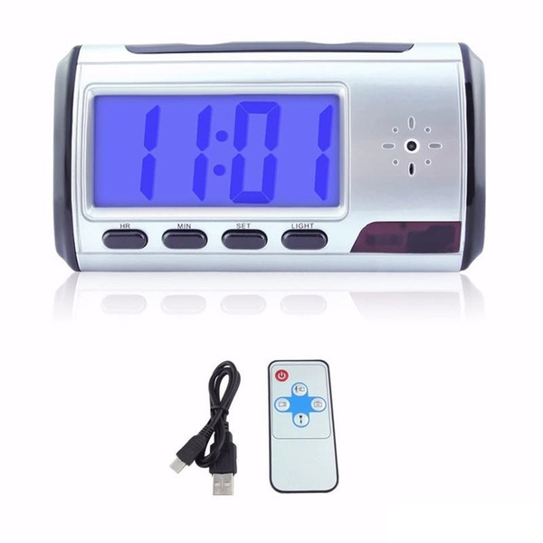 Professional Digital Clock mini Camera with Remote Control Motion Detection Clock MINI DV DVR mini camcorder Clock voice video camera