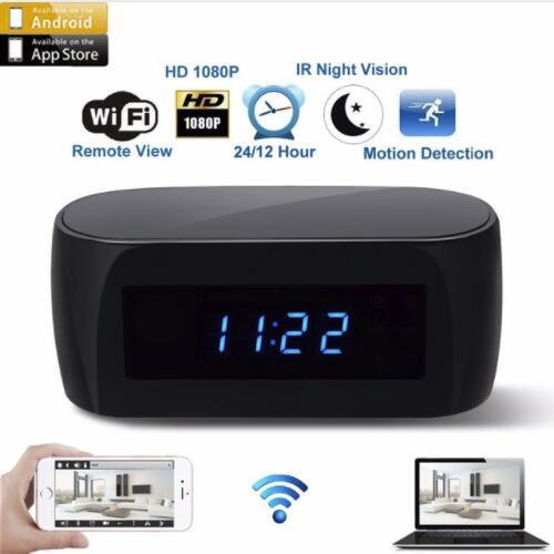 1080P Night Vision Wireless Electronic Clock Camera WIFI IP Remotely Monitor P2P CCTV Cam for Home Security Mini Camera