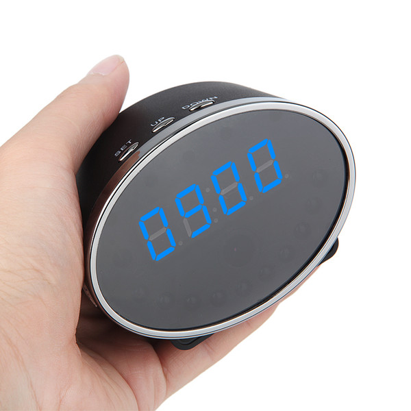 WIFI Clock mini IP camera IR Night Vision Home Security Cam Digital Clock Camera with Motion Detection Remote Monitoring Nanny Cam Panda
