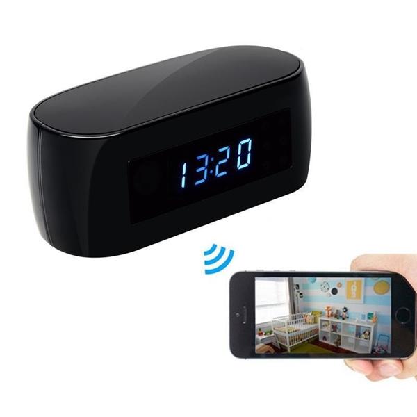FULL HD 1080P H2.64 Wireless Wifi Clock Camera with Night Vision CLOCK P2P IP Camera Home Security Surveillance Camcorder Baby Monitor 12PCS