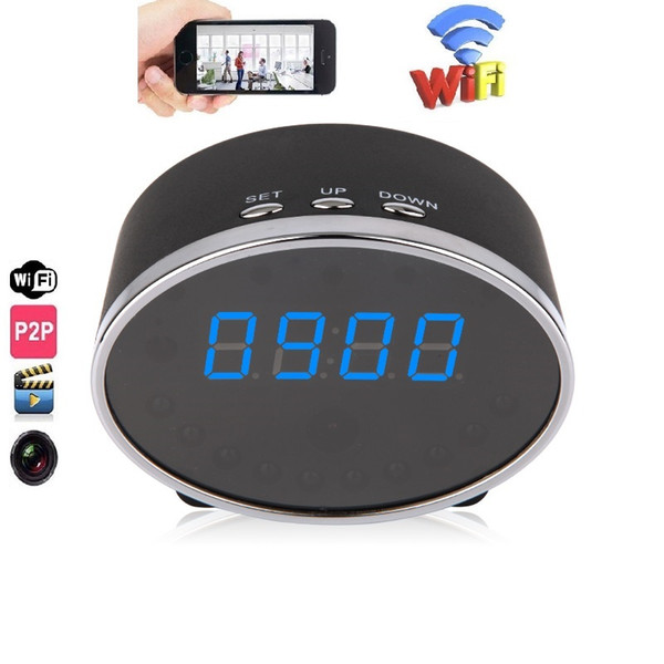WIFI Clock camera Night Vision Home Security P2P mini IP Cam Digital Alarm Clock DVR Motion Detection live view baby monitor Nanny Cam