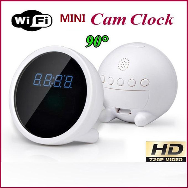 Wireless Wifi P2P IP Camera Clock Pinhole Camera HD 1280*720 Wifi Clock MINI DV DVR clock Baby monitor