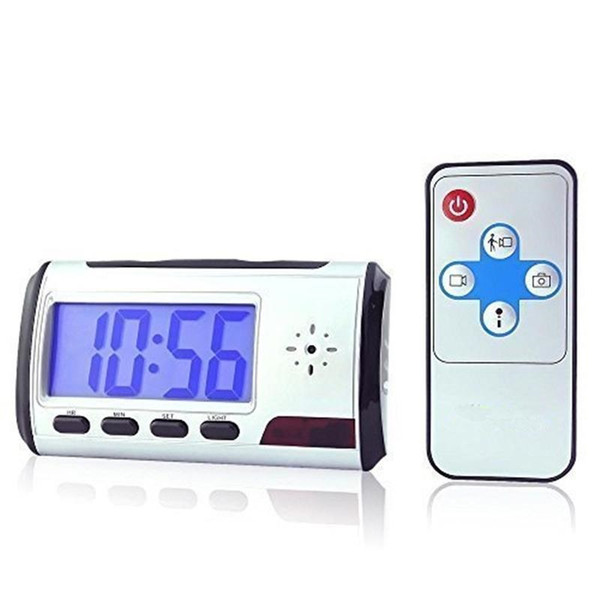 Digital Alarm Clock mini Camera with Motion Detection+Remote Control Clock pinhole DVR Digital Sound Video recorder home security cam