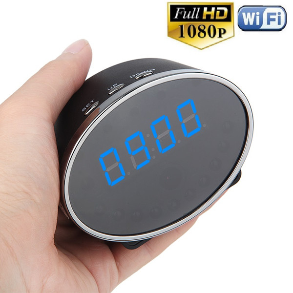 HD 1080P Panda Alarm Clock MINI Camera Wireless Wifi Clock P2P IP Camera DVR Support Motion Detection MINI Clock Baby monitor