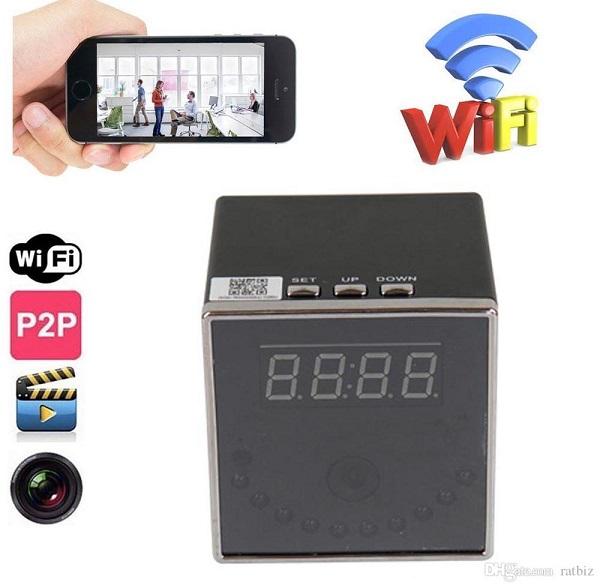 1080P clock DVR Square P2P mini IP camera Night Vision Motion Detection Wifi Clock Camera Voice Video Recorder Full HD Mini Baby monitor