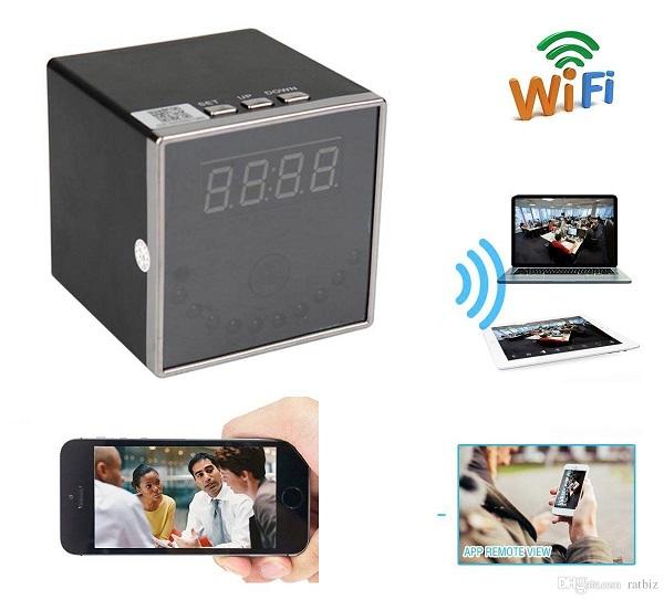 wifi network Clock P2P IP camera HD 1080P Night Vision Clock camera Motion Detection Clock MINI DV Digital voice Video Recorder Baby monitor