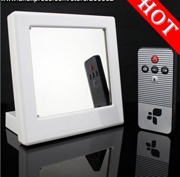 Mirror Clock pinhole Camera With Remote control HD Motion Detection Alarm clock mini camera home security Clock camera with retail box