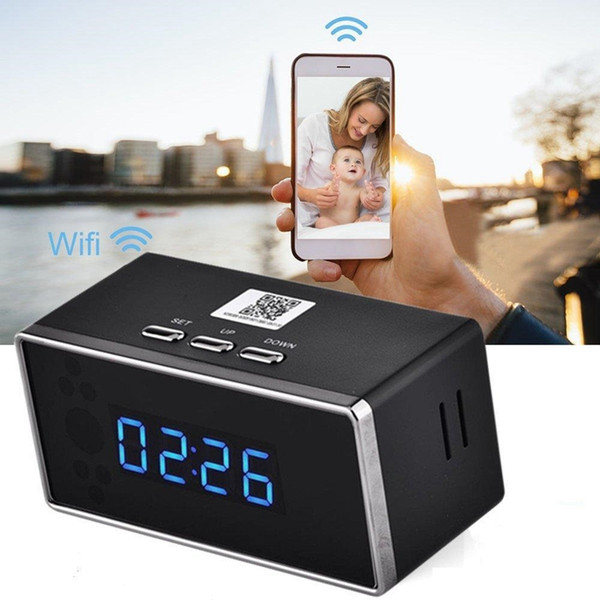 IR Night Vision Electronic Clock Camera Wireless WIFI Camera alarm clock IP P2P CCTV TV Baby Monitor Home Security Monitoring Camera