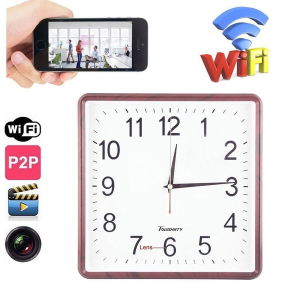WIFI Clock camera FUll HD Wall Clock DVR mini audio Video recorder Wireless Surveillance Home Office Security Clock mini IP Camera Nanny Cam