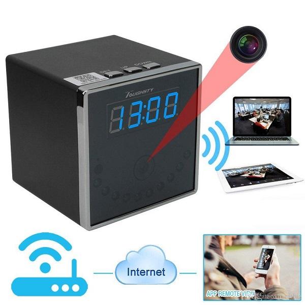 Night Vision Clock Camera WiFi mini IP camera P2P 1080P Clock DVR Video Recorder Wireless Camera for IOS & Android black dropshipping