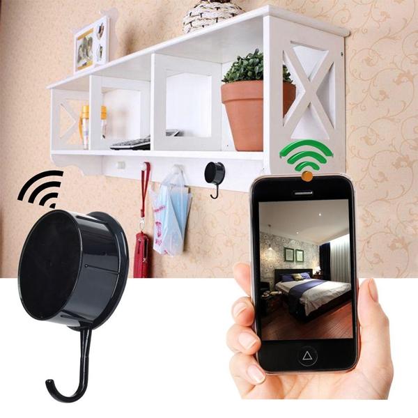 HD 1080P WIFI Wall Hook Pinhole Camera MINI Clothes Hook Video Recorder Nanny Cam Wireless network Camcorder Motion Dection Remote View