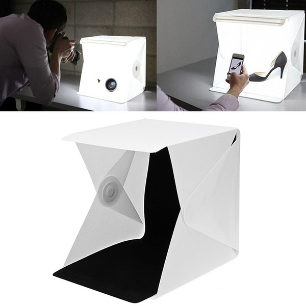 LETIKE Folding Portable Lightbox Photo Studio Room LED Light mini Soft Box Camera Photography Background Take Pictures Tent Kit