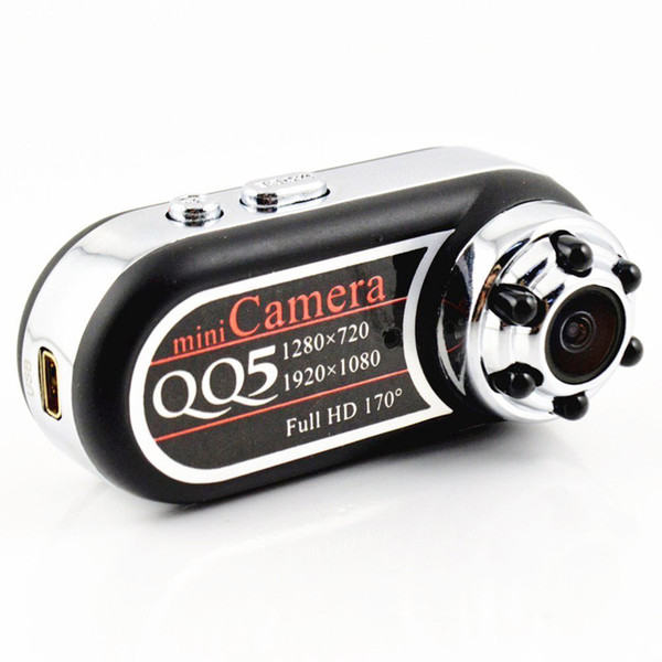 QQ5 Mini Camera Full HD 1080P Portable Camera Infrared Night Vision DV Camera Camcorder 12MP Cam Webcam 170 Wide Angle Motion Detector USB