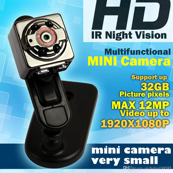 Mini Camera SQ8 Mini DV Voice Video Recorder Infrared Night Vision Digital Sport DV Voice Video TV Out HD 1080P 720P Also SQ9 SQ10 Q7 F71