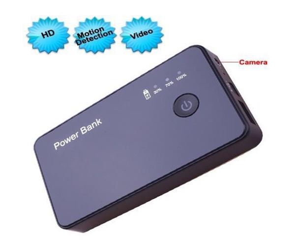 Power Bank camera HD 720p mini DV DVR 3000MAH Power Bank camcorder motion detection home security camera with retail box