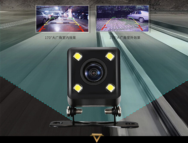 Square Shape DVR Auto Parking Assistance New 4LED Night Vision Car CCD Rear View Camera Car Video Foldable Monitor Camera170 Degree DHL free