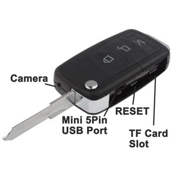 HD 720p Car Keys Camcorder HD Car KeyChain Camera Motion Detect Video Recorder Camera DVR Portable Camcorder Security Camera
