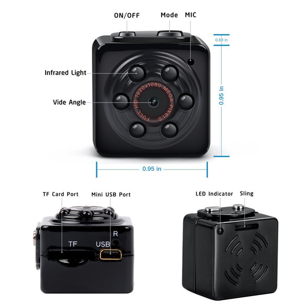 Mini Camera 1080P Portable Voice Video Recorder Camera with Night Vision,Motion Detection,Indoor/Outdoor Use