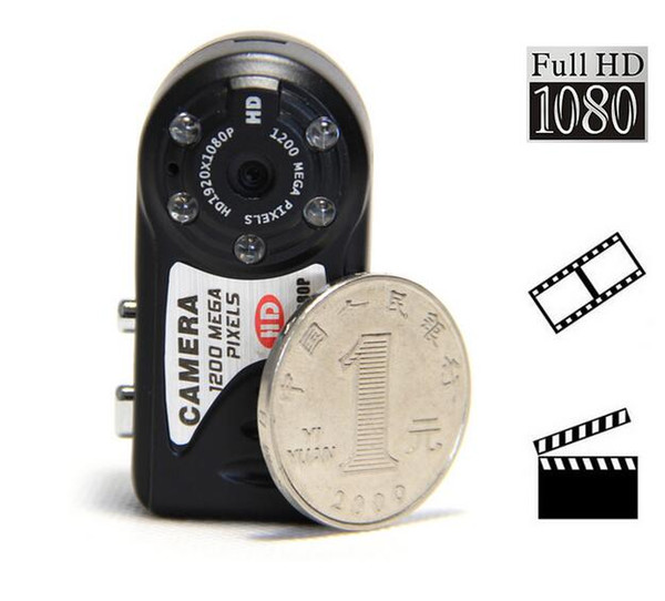 T8000 Full HD 1080P CMOS Mini Camera 12.0 Mega Pix Camcorder Night Vision Camera Miro Metal Case Camera DVR T8000/ Q5 Mini DVR
