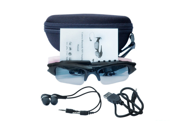 HD 720P Smart sunglasses Camera Eyewear Music Glasses Support TF Card Video Recorder DVR DV MP3 Camcorder free shipping in stock